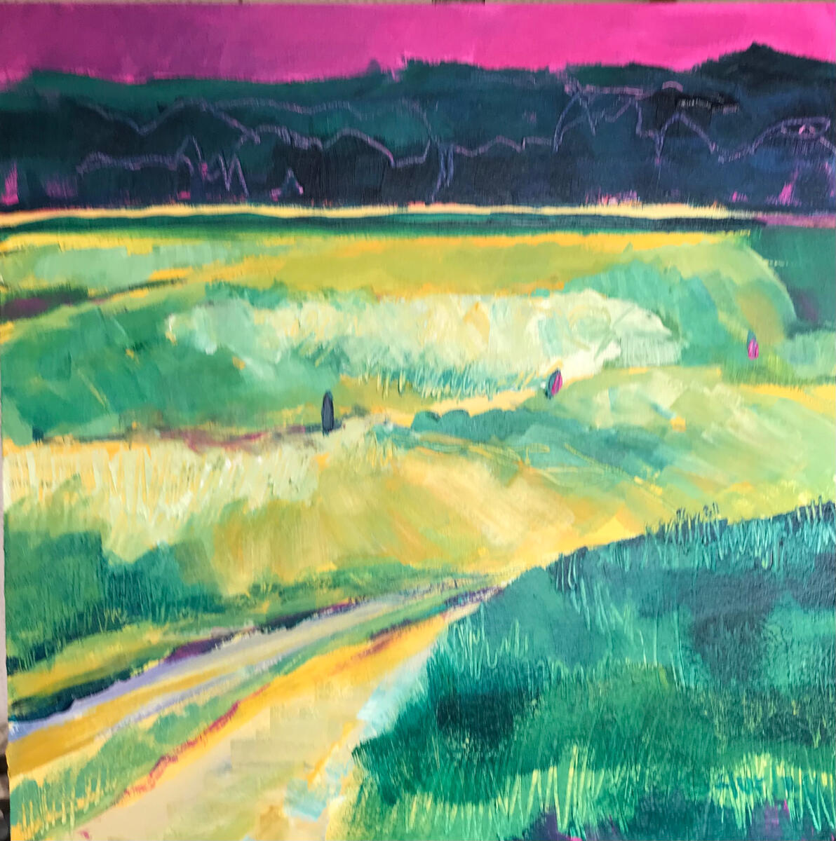 Under the Pink Sky – 35x35cm – £350