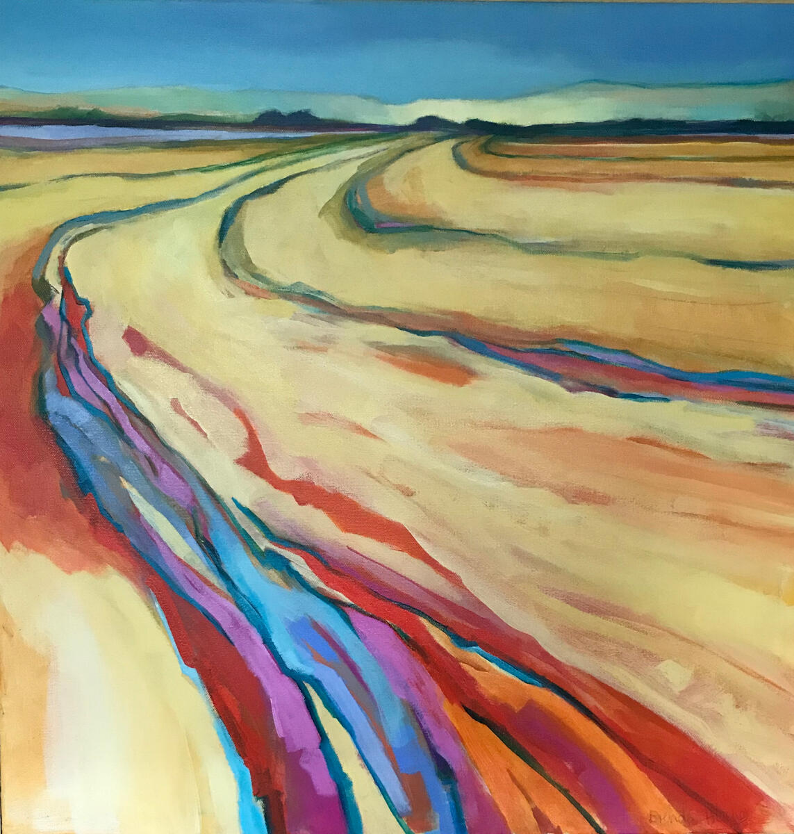 Yellow Vista – 65x65cm – £450